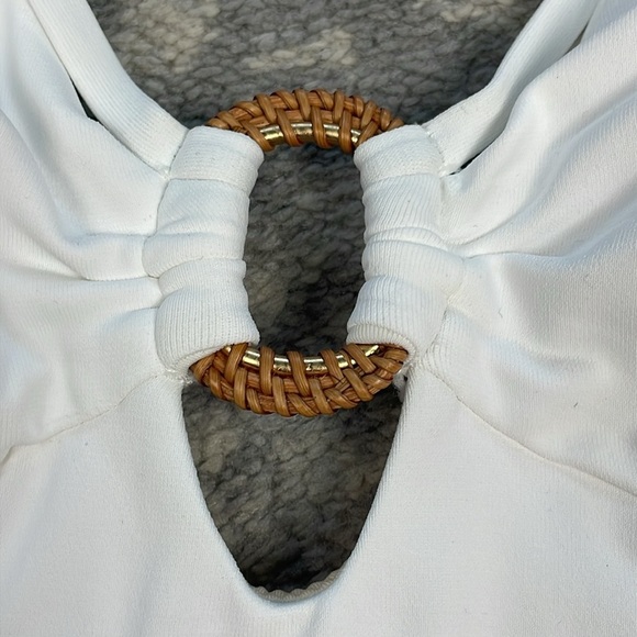 NWT Robin Piccone Margot Lingerie One Piece Swimsuit White Honeymoon Sz 8 - Picture 4 of 11